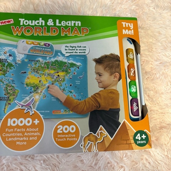 Leapfrog Touch & Learn World Map - Interactive Learning Toy NEW Talking Button - Picture 3 of 4